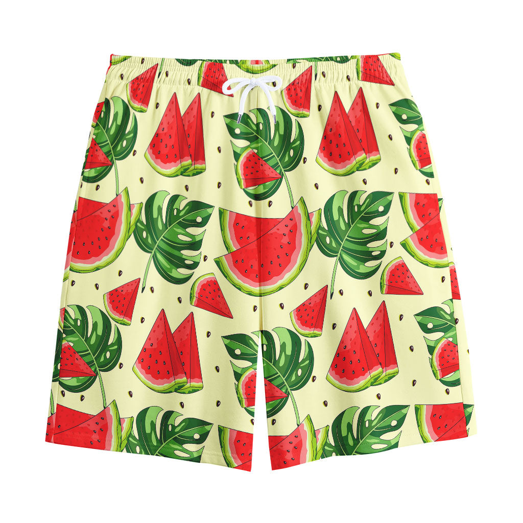 Cute Tropical Watermelon Pattern Print Cotton Shorts