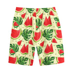 Cute Tropical Watermelon Pattern Print Cotton Shorts