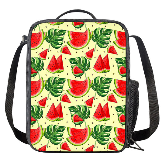 Cute Tropical Watermelon Pattern Print Crossbody Lunch Bag