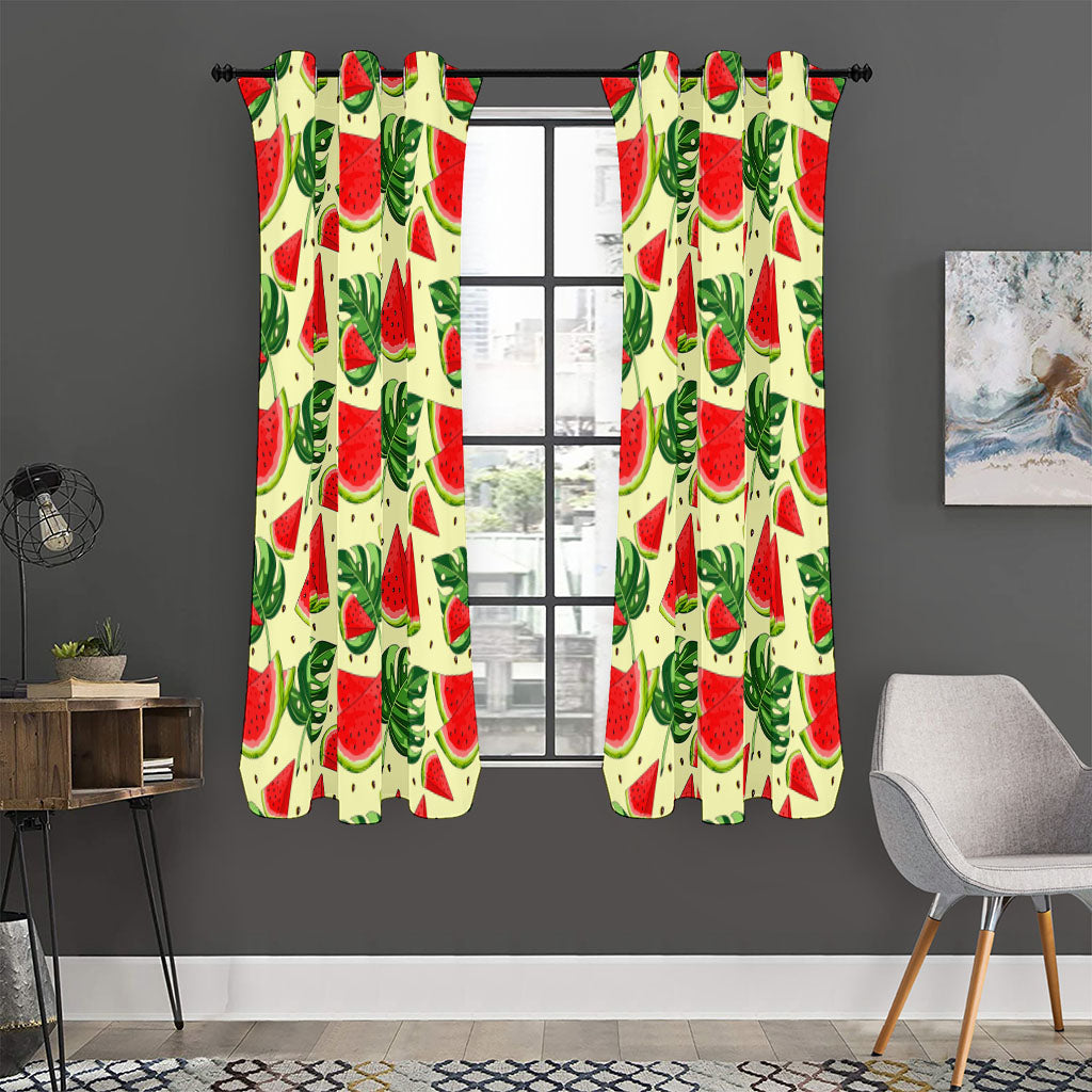 Cute Tropical Watermelon Pattern Print Curtain