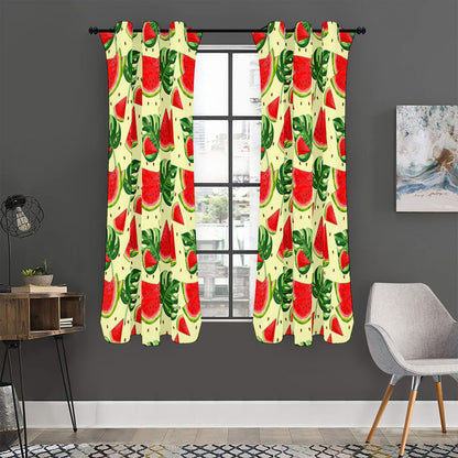 Cute Tropical Watermelon Pattern Print Curtain