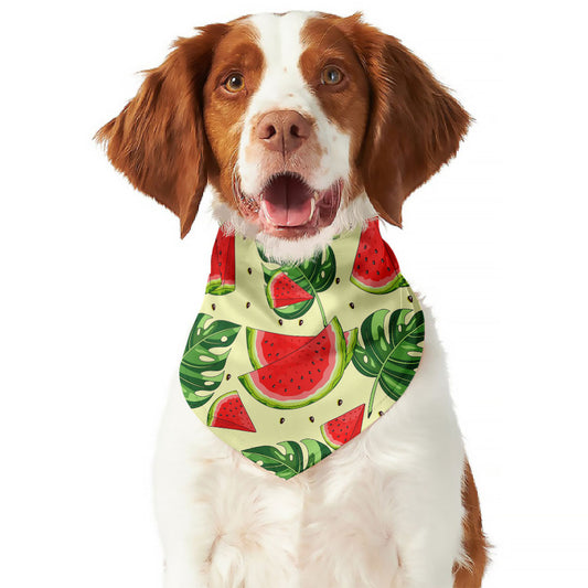 Cute Tropical Watermelon Pattern Print Dog Bandana