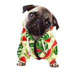 Cute Tropical Watermelon Pattern Print Dog Zip Up Hoodie