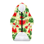 Cute Tropical Watermelon Pattern Print Dog Zip Up Hoodie