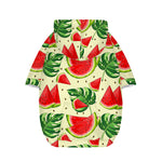 Cute Tropical Watermelon Pattern Print Dog Zip Up Hoodie