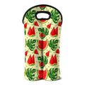Cute Tropical Watermelon Pattern Print Double Neoprene Wine Tote
