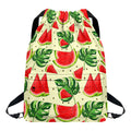 Cute Tropical Watermelon Pattern Print Drawstring Backpack