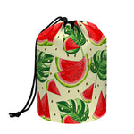 Cute Tropical Watermelon Pattern Print Drawstring Makeup Bag