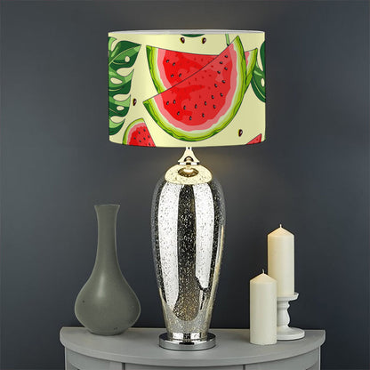 Cute Tropical Watermelon Pattern Print Drum Lamp Shade