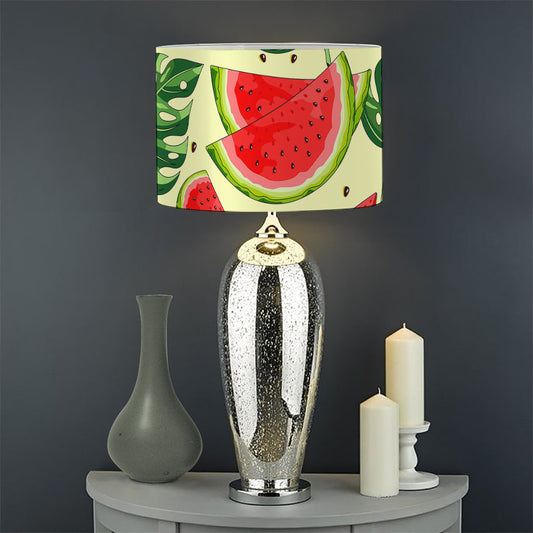 Cute Tropical Watermelon Pattern Print Drum Lamp Shade