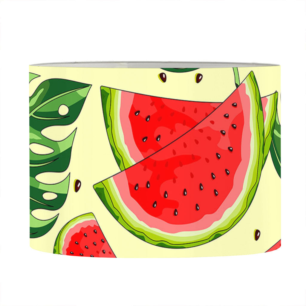 Cute Tropical Watermelon Pattern Print Drum Lamp Shade