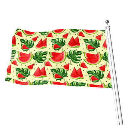 Cute Tropical Watermelon Pattern Print Flag