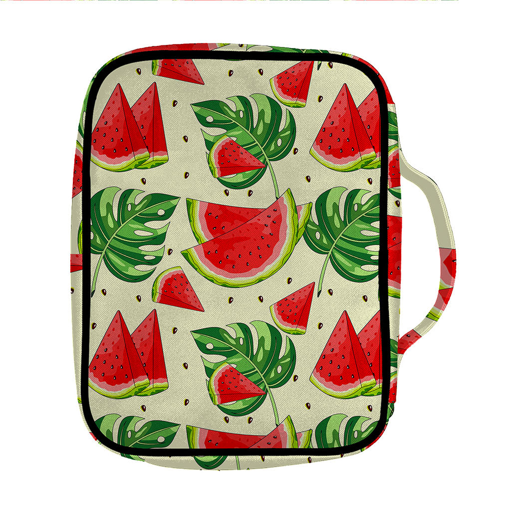Cute Tropical Watermelon Pattern Print Front Pocket Bible Bag
