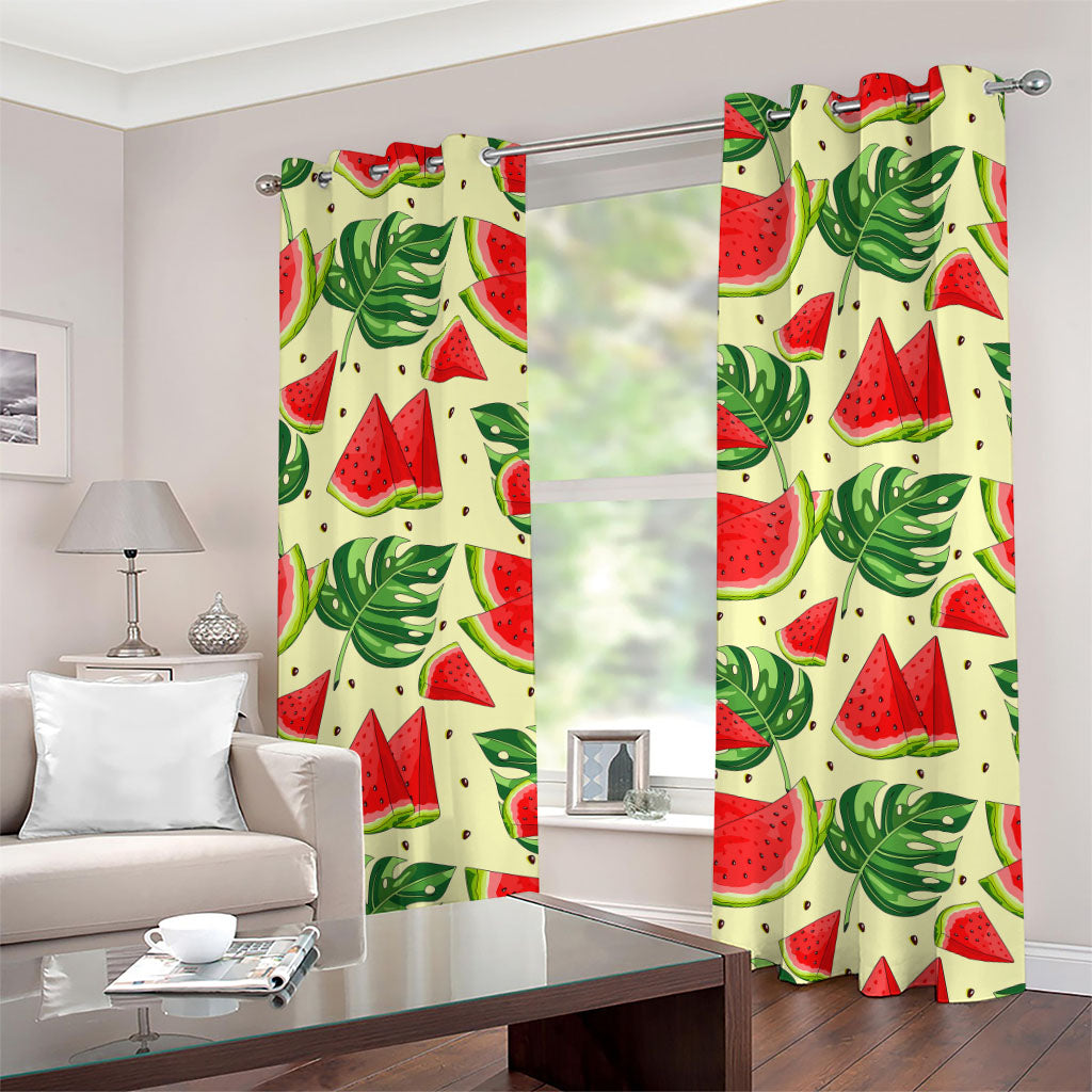 Cute Tropical Watermelon Pattern Print Grommet Curtains
