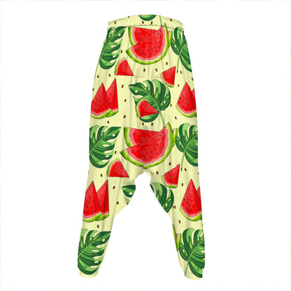 Cute Tropical Watermelon Pattern Print Hammer Pants