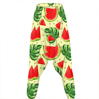 Cute Tropical Watermelon Pattern Print Hammer Pants