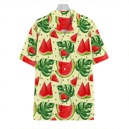 Cute Tropical Watermelon Pattern Print Hawaiian Shirt
