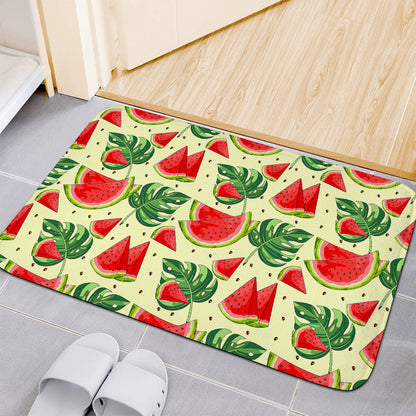 Cute Tropical Watermelon Pattern Print Indoor Door Mat