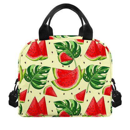 Cute Tropical Watermelon Pattern Print Insulated Lunch Bag