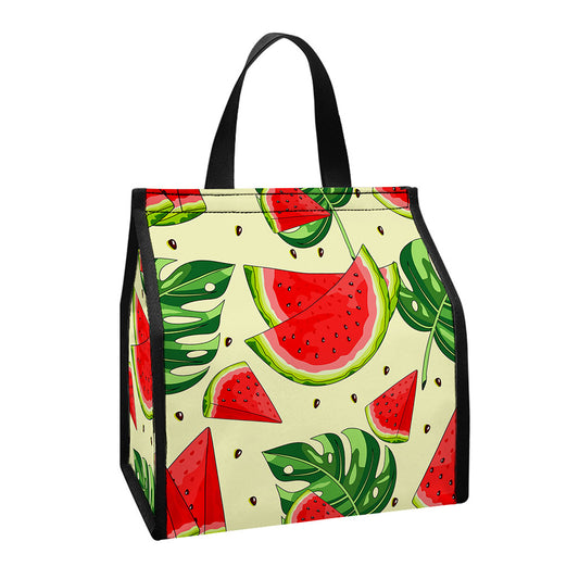 Cute Tropical Watermelon Pattern Print Insulated Lunch Tote