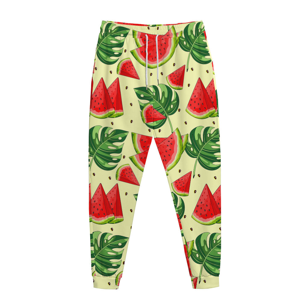 Cute Tropical Watermelon Pattern Print Jogger Pants