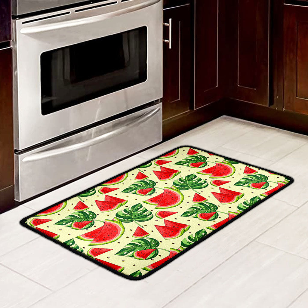 Cute Tropical Watermelon Pattern Print Kitchen Mat