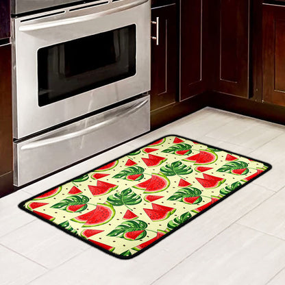 Cute Tropical Watermelon Pattern Print Kitchen Mat