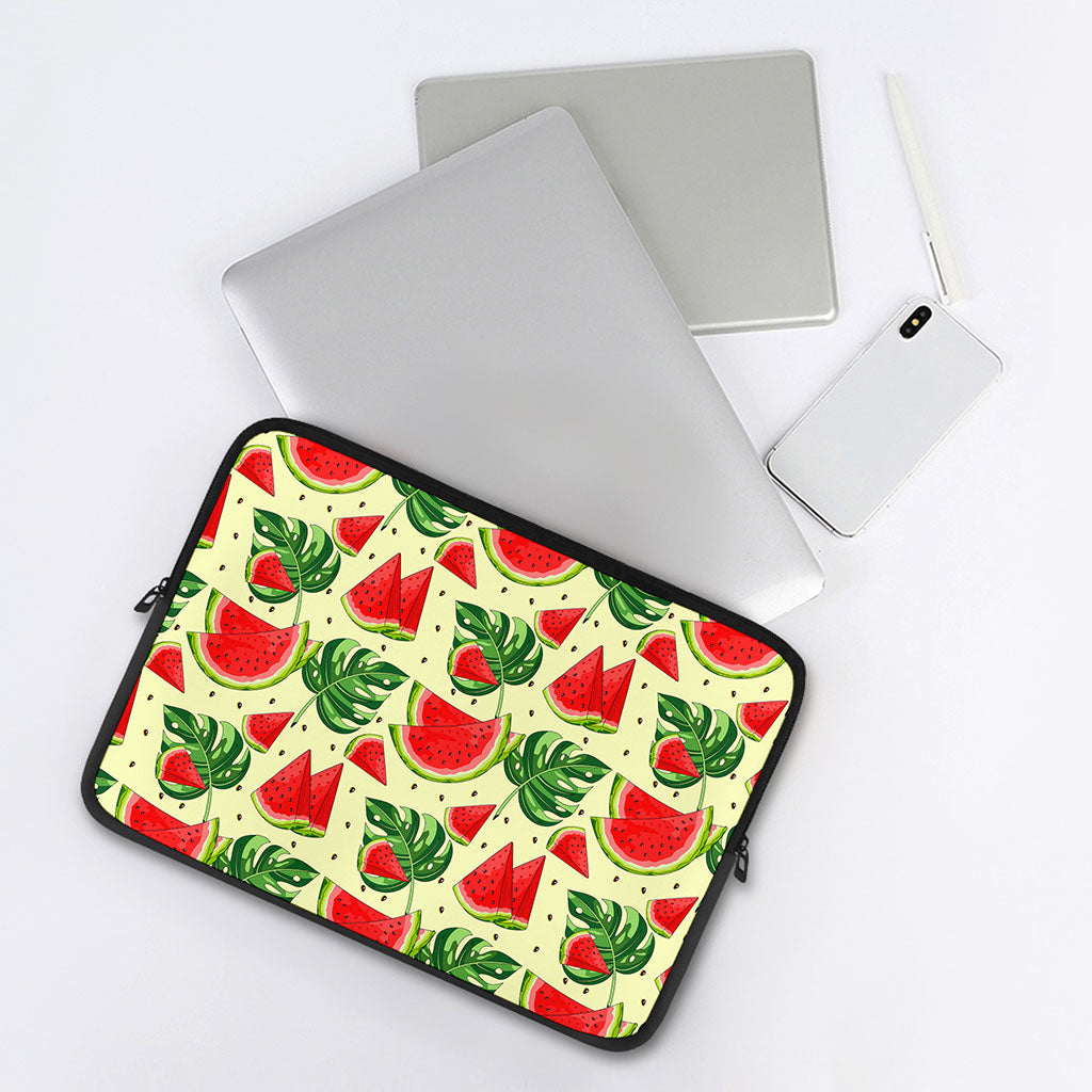 Cute Tropical Watermelon Pattern Print Laptop Sleeve