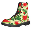 Cute Tropical Watermelon Pattern Print Lace-Up Boots