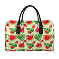 Cute Tropical Watermelon Pattern Print Leather Duffel Bag