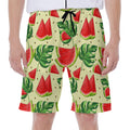 Cute Tropical Watermelon Pattern Print Men's Beach Shorts
