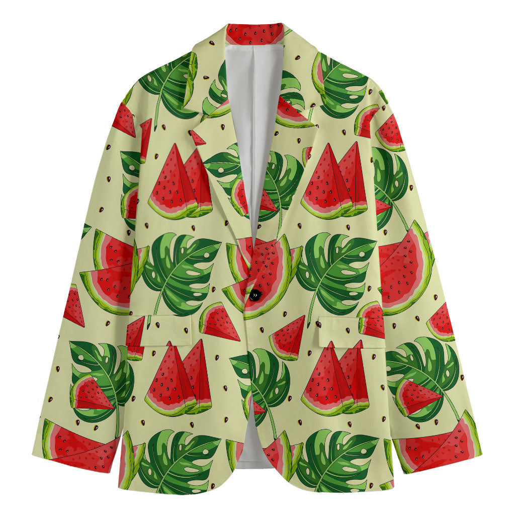 Cute Tropical Watermelon Pattern Print Men's Blazer