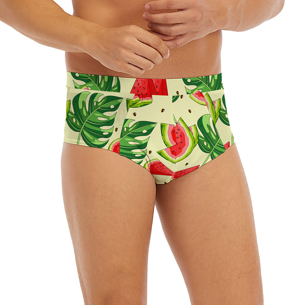 Cute Tropical Watermelon Pattern Print Men's Briefs