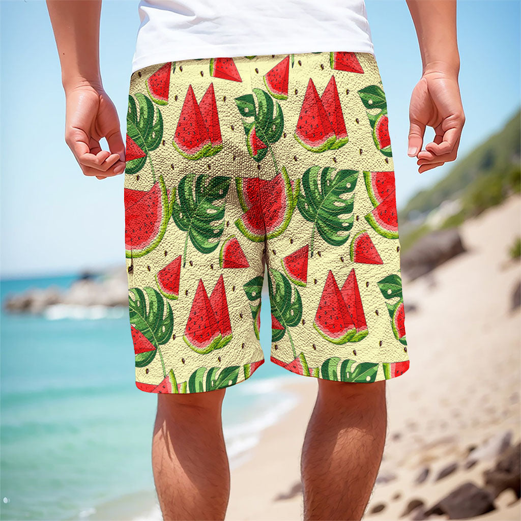 Cute Tropical Watermelon Pattern Print Men's Cargo Shorts