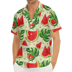 Cute Tropical Watermelon Pattern Print Men's Deep V-Neck Shirt