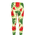 Cute Tropical Watermelon Pattern Print Men's Leggings