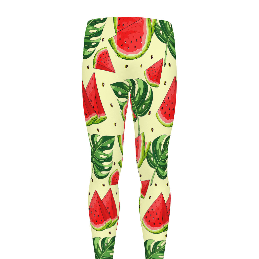Cute Tropical Watermelon Pattern Print Men's leggings
