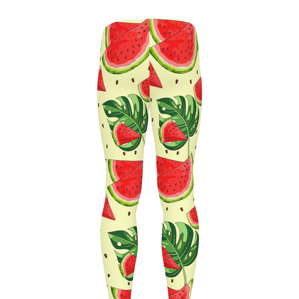 Cute Tropical Watermelon Pattern Print Men's leggings