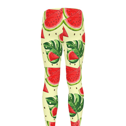 Cute Tropical Watermelon Pattern Print Men's leggings