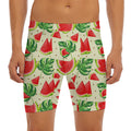Cute Tropical Watermelon Pattern Print Men's Long Boxer Briefs