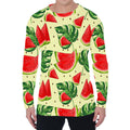 Cute Tropical Watermelon Pattern Print Men's Long Sleeve T-Shirt