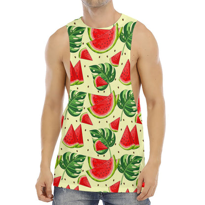 Cute Tropical Watermelon Pattern Print Men's Muscle Tank Top
