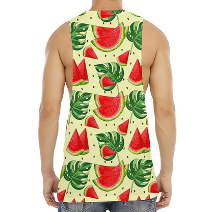 Cute Tropical Watermelon Pattern Print Men's Muscle Tank Top