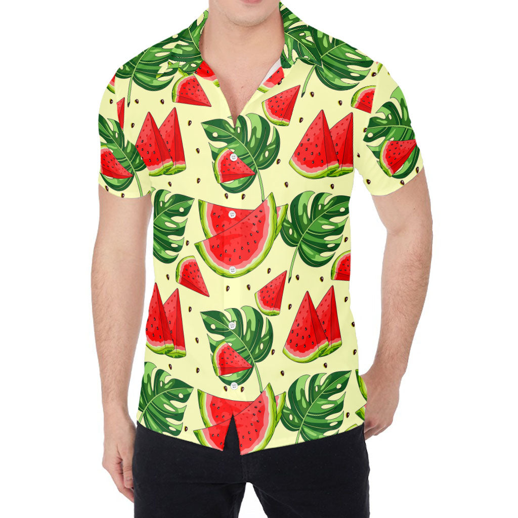 Cute Tropical Watermelon Pattern Print Men's Shirt