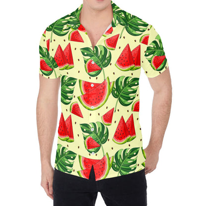 Cute Tropical Watermelon Pattern Print Men's Shirt