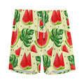 Cute Tropical Watermelon Pattern Print Men's Athletic Shorts