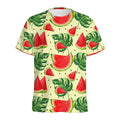 Cute Tropical Watermelon Pattern Print Men's Athletic T-Shirt