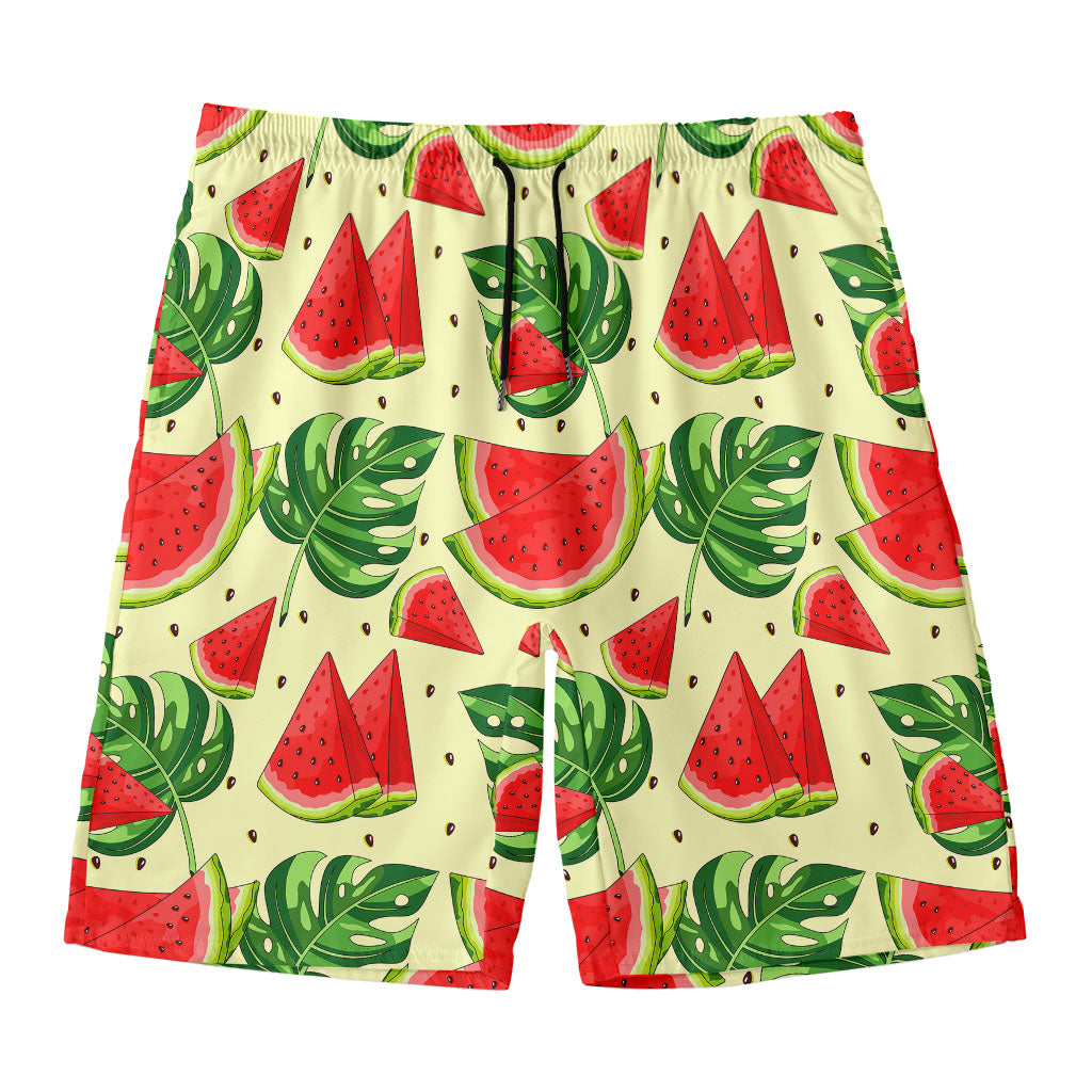 Cute Tropical Watermelon Pattern Print Men's Swim Trunks