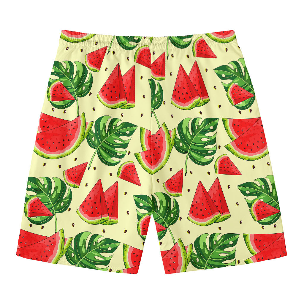 Cute Tropical Watermelon Pattern Print Men's Swim Trunks