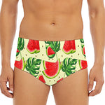 Cute Tropical Watermelon Pattern Print Men's Triangle Swim Briefs